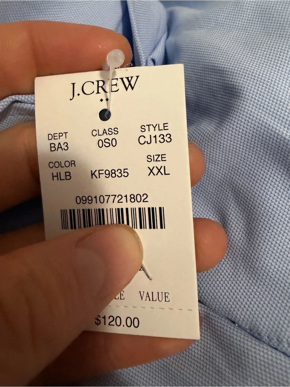 J crew heather light blue All-day performance shirt